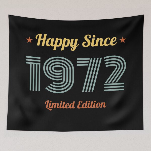 Item preview, VINTAGE HAPPY SINCE 1972 LIMITED EDITION BIRTHDAY GIFT IDEA designed and sold by Kipcio.