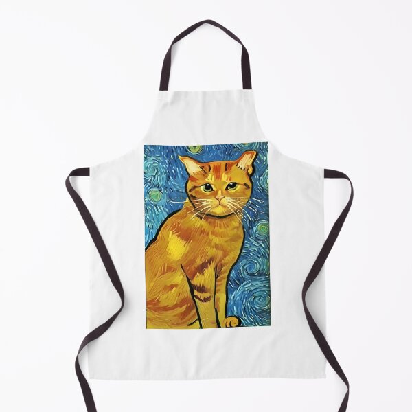 Item preview, Van Gogh Style Kitty Cat Design Artwork Painting designed and sold by StickerBird.