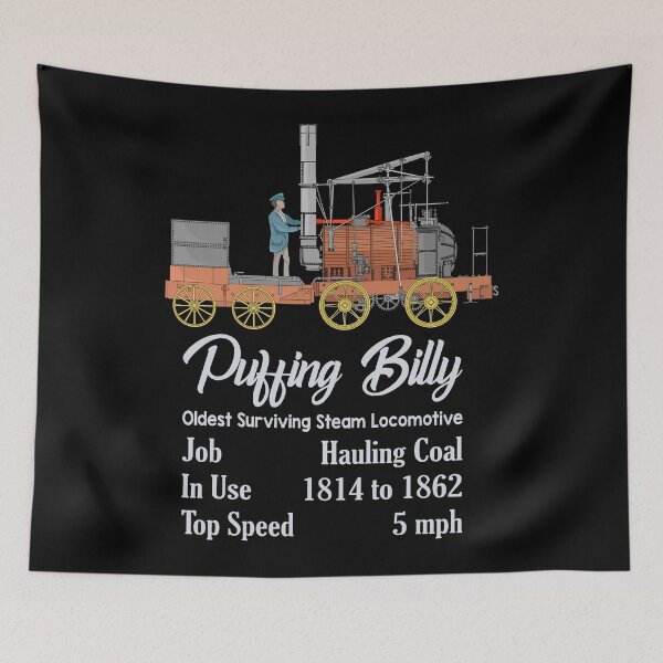 Item preview, Puffing Billy Oldest Surviving Steam Locomotive Train Diagram Gift designed and sold by Maljonic.