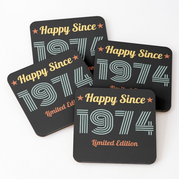 Item preview, VINTAGE HAPPY SINCE 1974 LIMITED EDITION BIRTHDAY GIFT IDEA designed and sold by Kipcio.