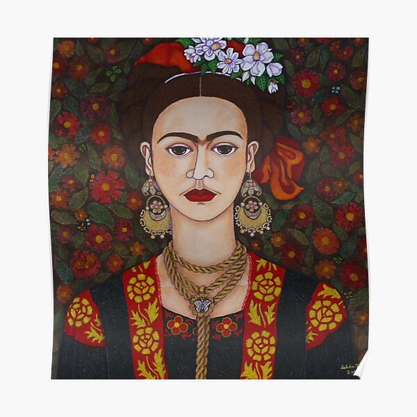 The butterflies and the woman with populated eyebrows Poster