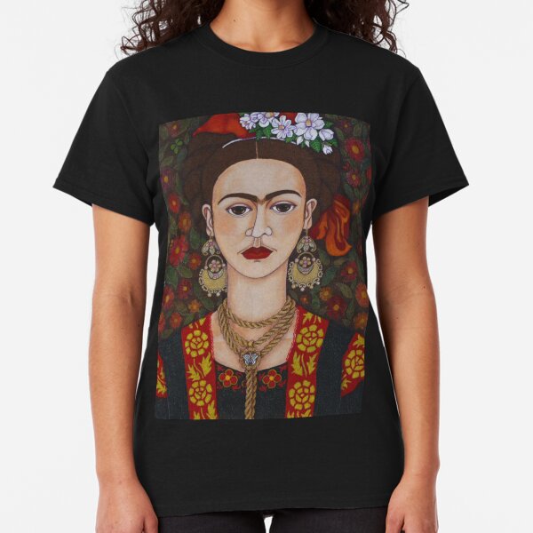 Frida Kahlo mit Schmetterlingen Classic T-Shirt