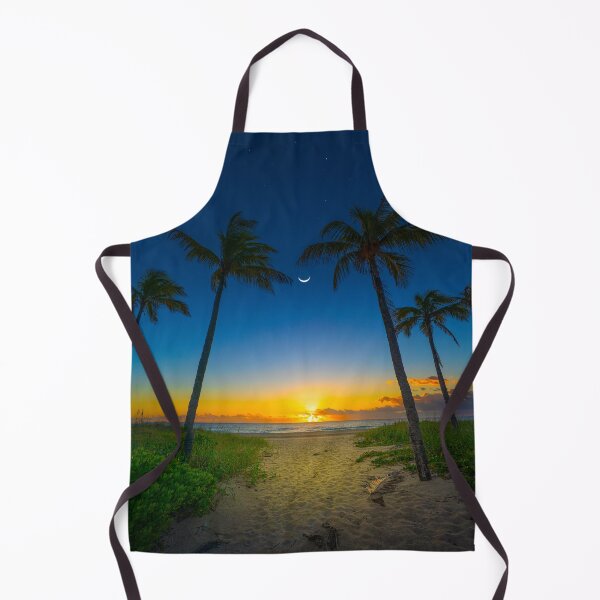 Item preview, Ocean Sunrise with Crescent Moon designed and sold by VisualVoyages.