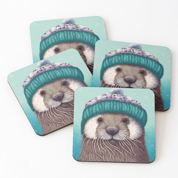 Item preview, Otter in winter hat designed and sold by BexStix.