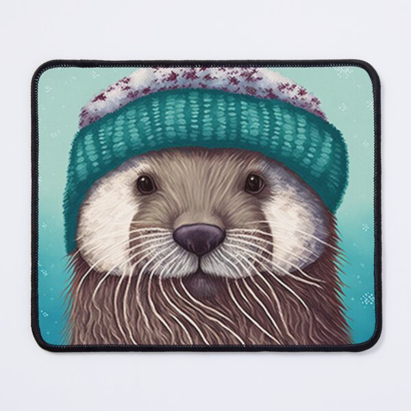Item preview, Otter in winter hat designed and sold by BexStix.