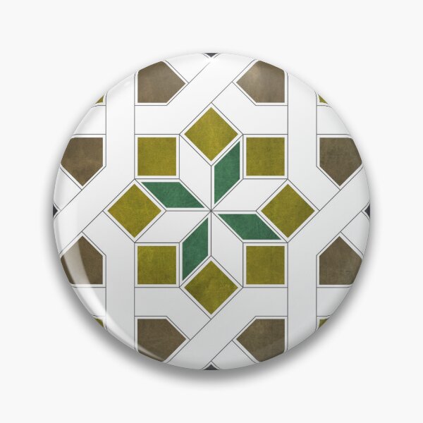 Item preview, Oriental tile pattern - black, brown, white, morocco tile design 1x1 designed and sold by ohaniki.
