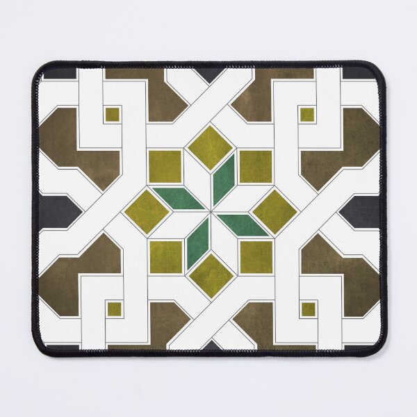 Item preview, Oriental tile pattern - black, brown, white, morocco tile design 1x1 designed and sold by ohaniki.