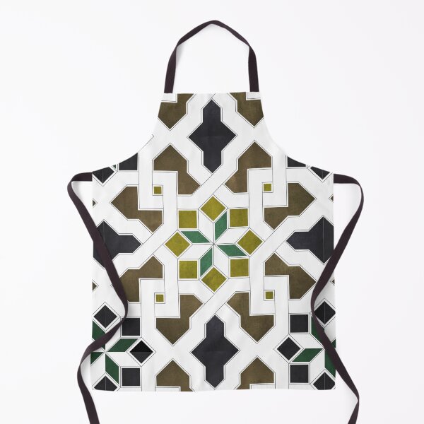Item preview, Oriental tile pattern - black, brown, white, morocco tile design 1x1 designed and sold by ohaniki.