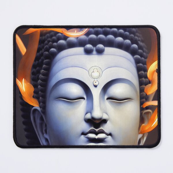 Item preview, Buddha in meditation with fire designed and sold by artelligens.