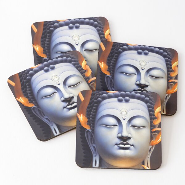 Item preview, Buddha in meditation with fire designed and sold by artelligens.