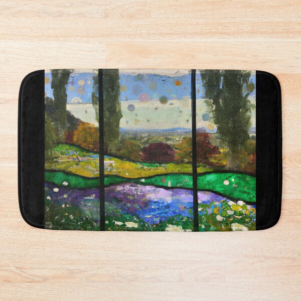 Item preview, Stained Glass of Monet Landscape  (AI Generated Art) designed and sold by Cowboy Folly.