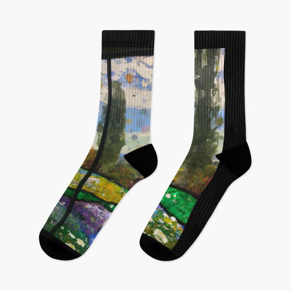Item preview, Stained Glass of Monet Landscape  (AI Generated Art) designed and sold by Cowboy Folly.