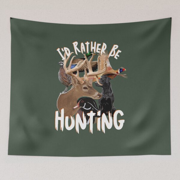 Item preview, I'd Rather Be Hunting Wildlife Design for Duck and Deer Hunters designed and sold by LifeCrush.