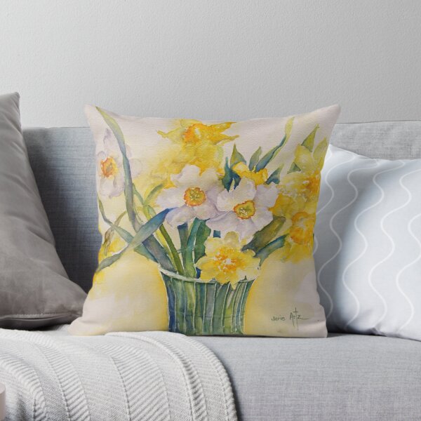 Resurrection Daffodils Throw Pillow