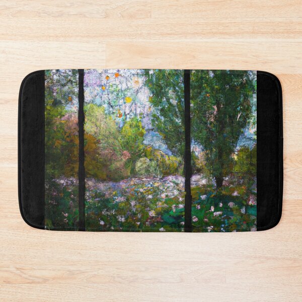 Item preview, Stained Glass of Monet Landscape  (AI Generated Art) designed and sold by Cowboy Folly.