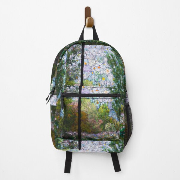 Item preview, Stained Glass of Monet Landscape  (AI Generated Art) designed and sold by Cowboy Folly.