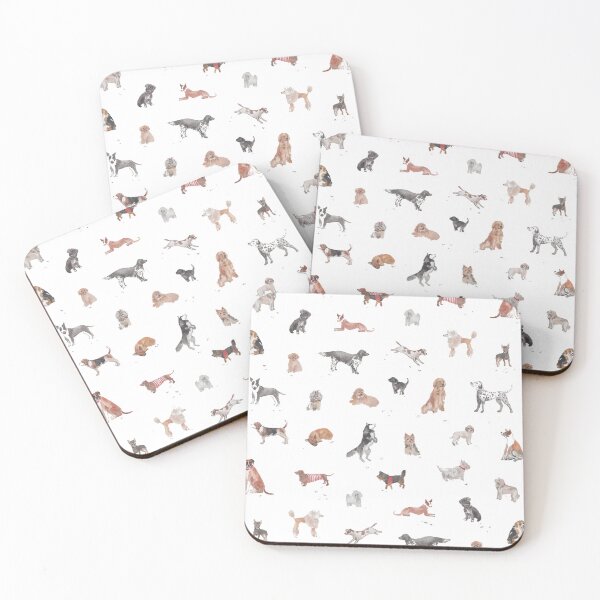 Item preview, Cute breeds various dogs in watercolor designed and sold by Katarina Roccella.