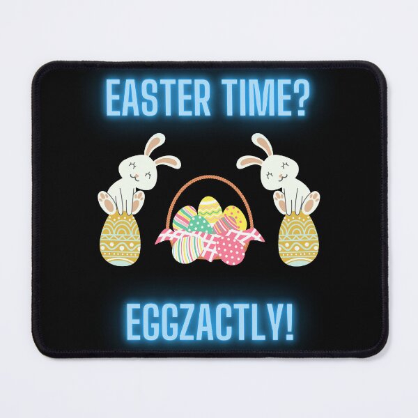 Artikelvorschau, Osterzeit? Eggzactly! (blauer Text) entworfen und verkauft von DEDDesign.