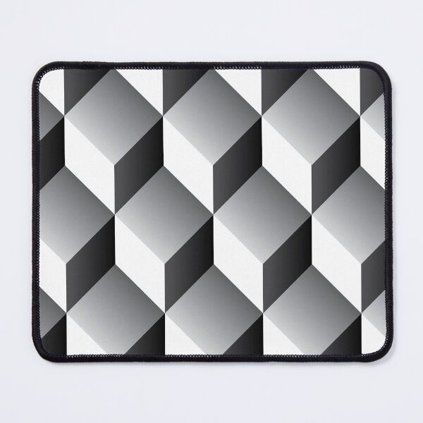 Item preview, Geometric 3d cube pattern - retro design - B/W designed and sold by ohaniki.