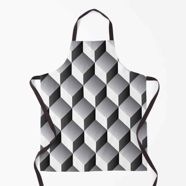 Item preview, Geometric 3d cube pattern - retro design - B/W designed and sold by ohaniki.