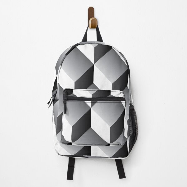Item preview, Geometric 3d cube pattern - retro design - B/W designed and sold by ohaniki.