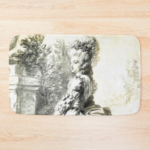 Item preview, Marie Antoinette in a Park by artist Elisabeth Louise Vigée Le Brun drawing work of art vintage fashion rococo baroque designed and sold by Novel-ty.