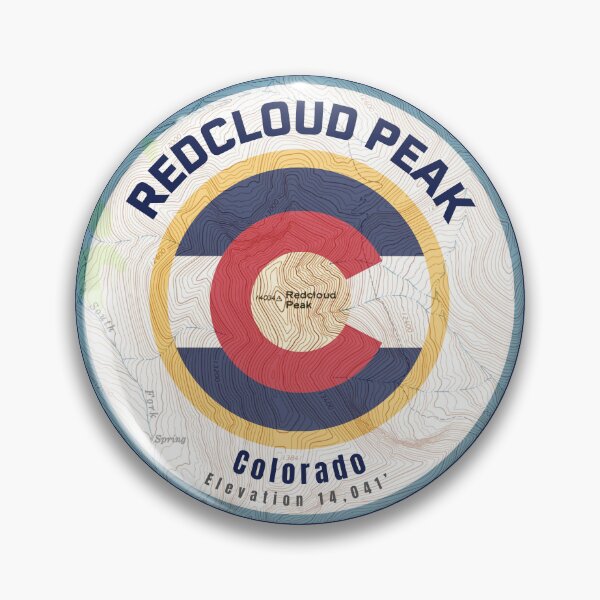 Item preview, Colorado Mountain Map Blue Border - Redcloud Peak designed and sold by Willz Designz.