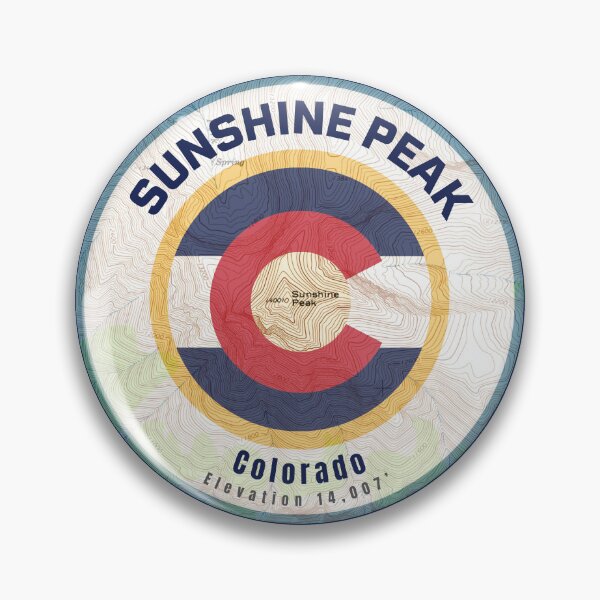 Item preview, Colorado Mountain Map Blue Border - Sunshine Peak designed and sold by Willz Designz.