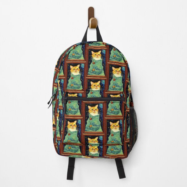Item preview, Van Gogh Style Kitty Cat Design Artwork Painting designed and sold by StickerBird.