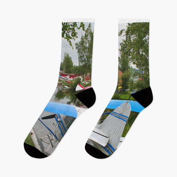 Item preview, Blue, white & grey float plane, Lake Hood, Alaska designed and sold by FranWest.
