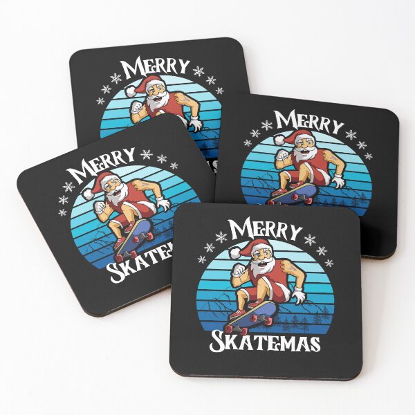 Item preview, Merry Skatemas Cool Skateboarding Santa designed and sold by Betsytiptoe.