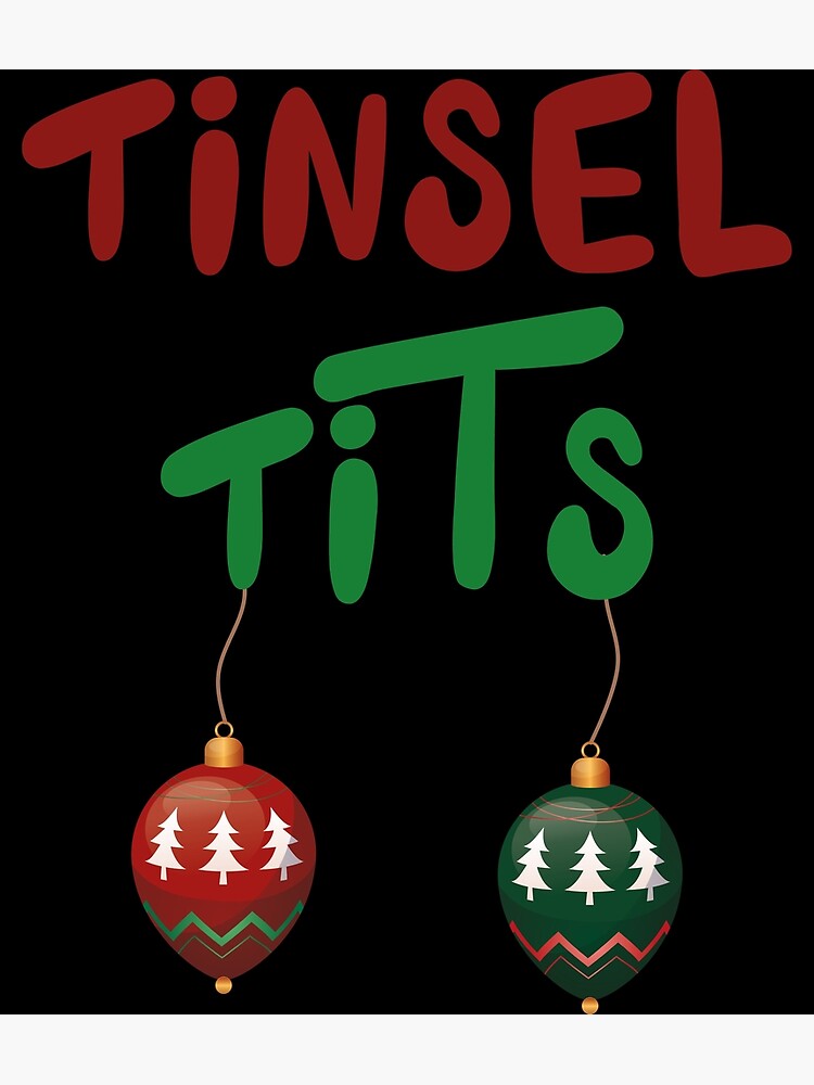 Jingle Balls Tinsel Tits Couples Christmas Matching Couple Poster For