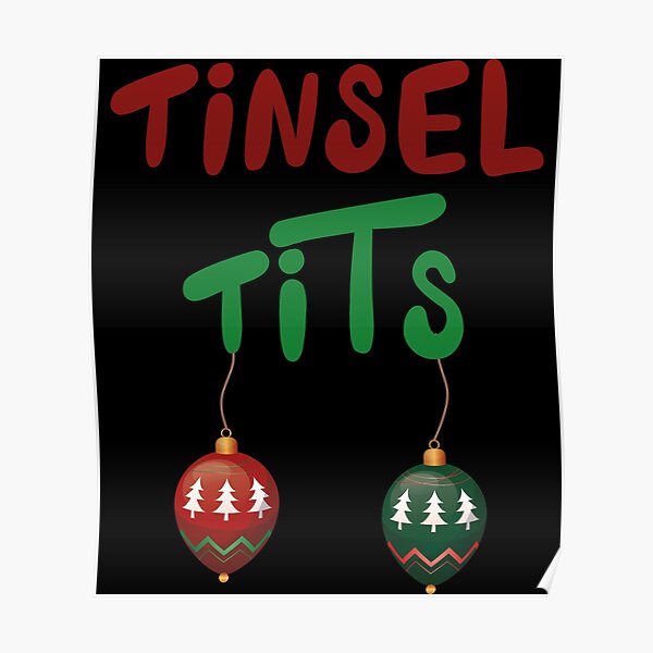 Jingle Balls Tinsel Tits Couples Christmas Matching Couple Poster For