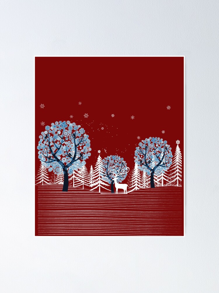 Merry Christmas Aesthetic Wallpaper Poster For Sale By Hristdesign