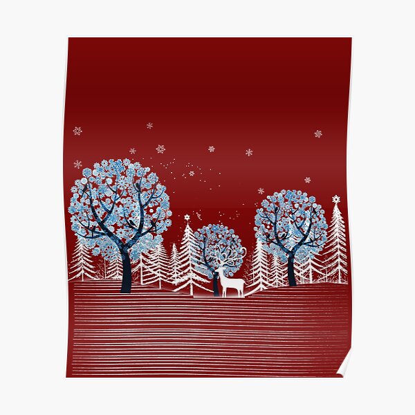 Merry Christmas Aesthetic Wallpaper Poster For Sale By Hristdesign