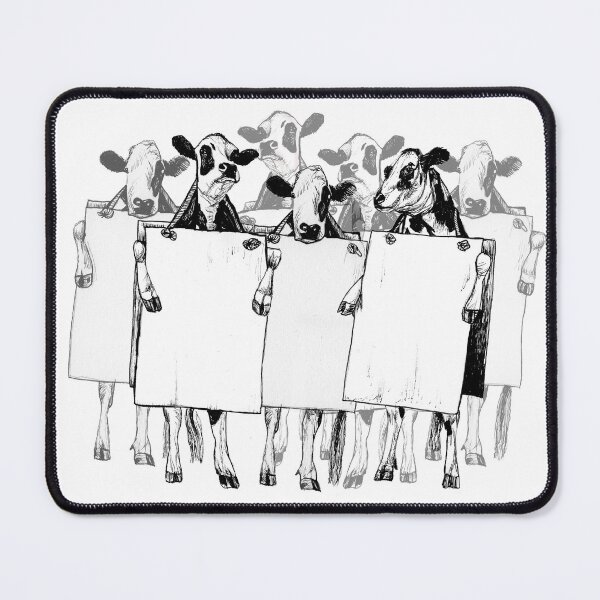 Item preview, Cow Protest designed and sold by RiceDrawings.