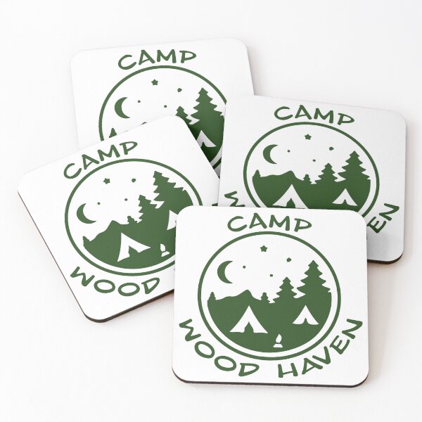 Item preview, Camp Wood Haven tree-line and tents designed and sold by l-redfern.