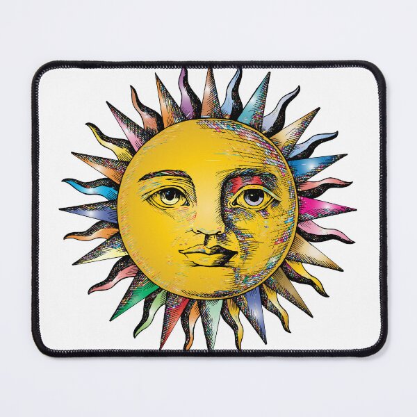 Item preview, Vintage Sun Face Line Art Prismatic designed and sold by DeevaValli.