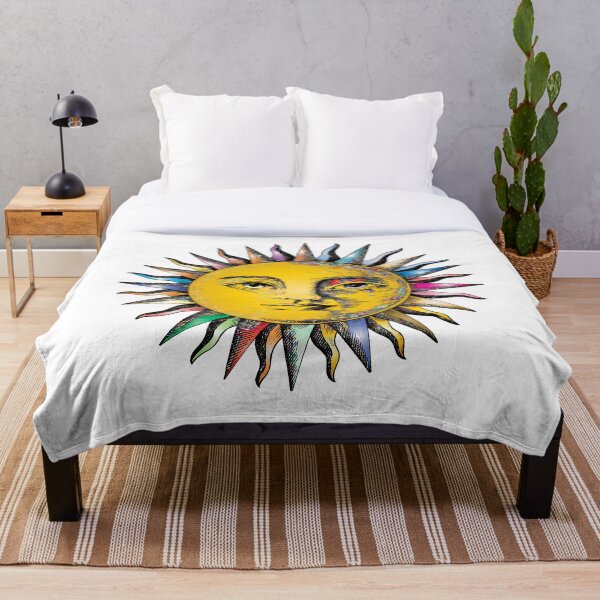 Artikelvorschau, Vintage Sun Face Line Art Prismatisch entworfen und verkauft von DeevaValli.