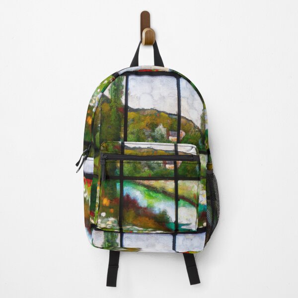 Item preview, Stained Glass of Monet Landscape  (AI Generated Art) designed and sold by Cowboy Folly.