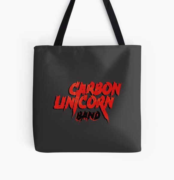 Copy of Carbon Unicorn Logo (Red) All Over Print Tote Bag