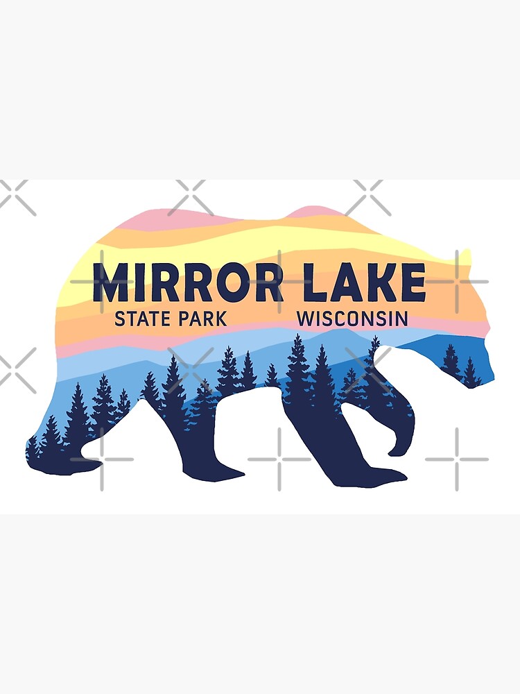 "Mirror Lake State Park Sunset Bear Logo" Poster for Sale by VanyaKar Redbubble