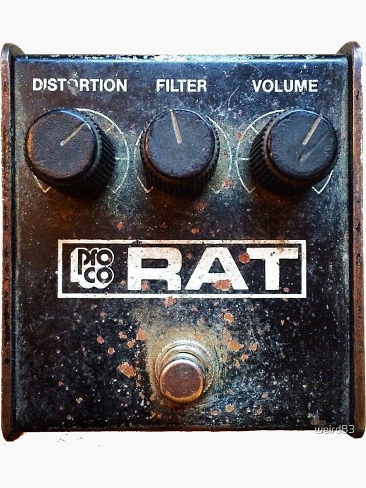 " Distortion pedal Ds output input volume rat filter knob guitar