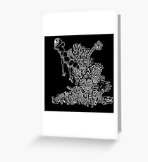 bluuuuub (white) Greeting Card