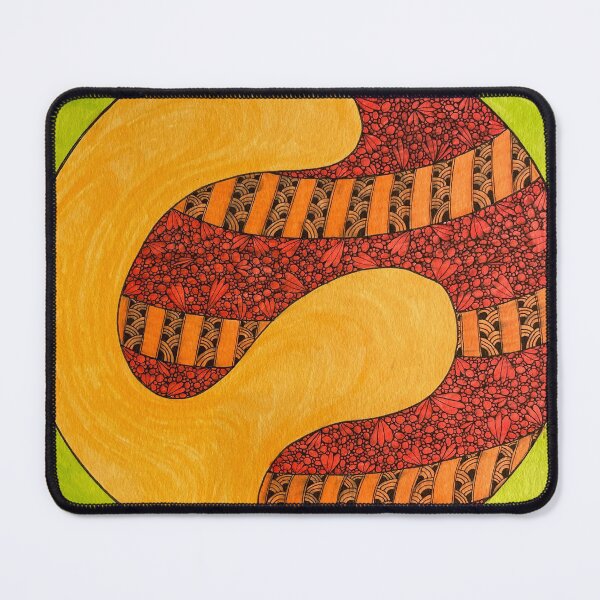 Item preview, Zen Tangle Mandala Orange Lime designed and sold by priestss64.