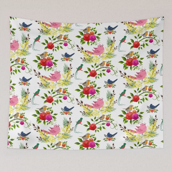 Item preview, Birds With Flowers designed and sold by GEGSTORE.
