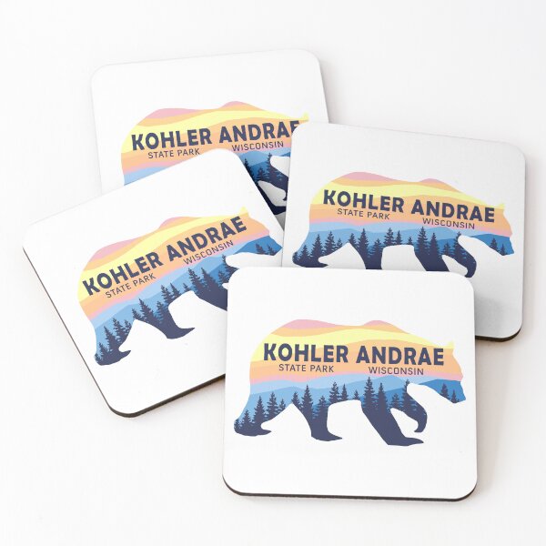 Item preview, Kohler Andrae State Park Sunset Bear Logo designed and sold by VanyaKar.