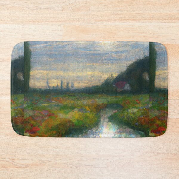 Item preview, Stained Glass of Monet Landscape  (AI Generated Art) designed and sold by Cowboy Folly.