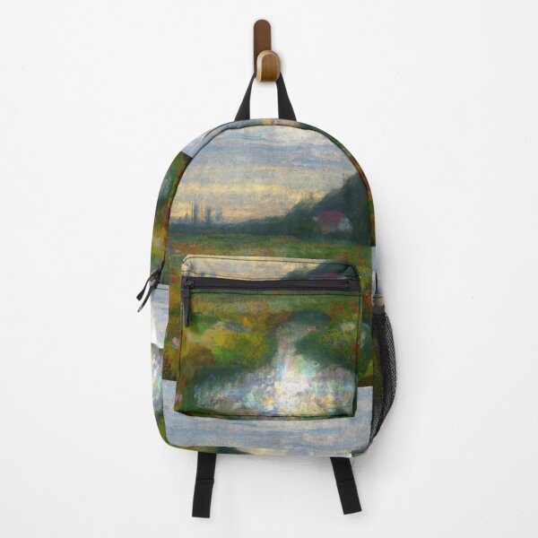 Item preview, Stained Glass of Monet Landscape (AI Generated Art) designed and sold by Cowboy Folly.