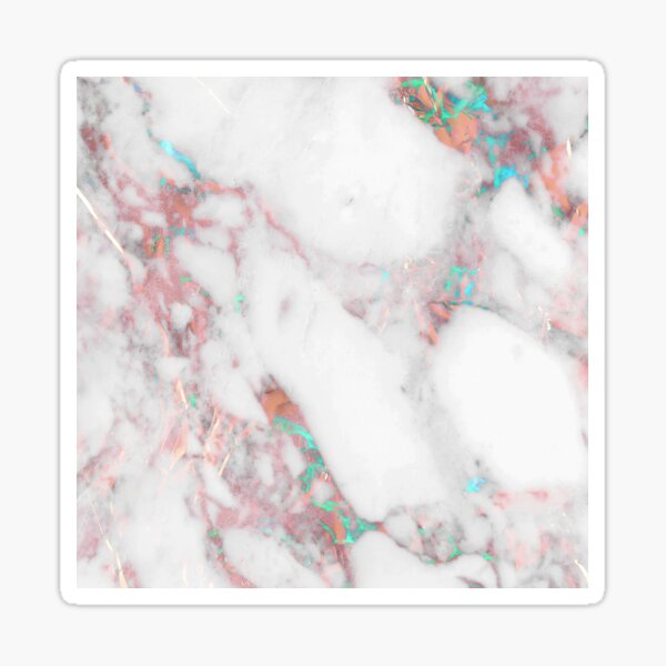Turquoise Bronze Marble Sticker